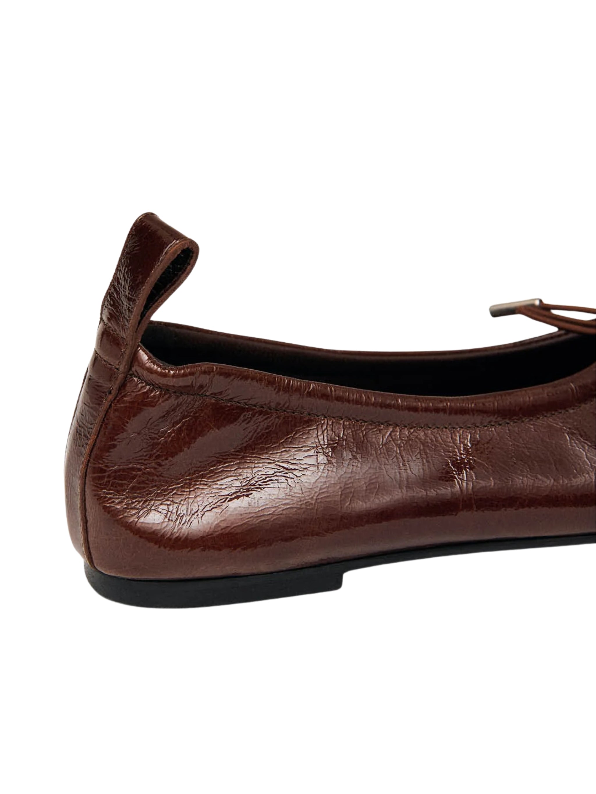 Rosalind patent brown leather ballet flats