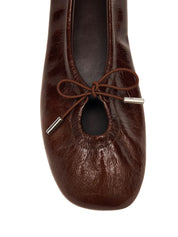 Rosalind patent brown leather ballet flats