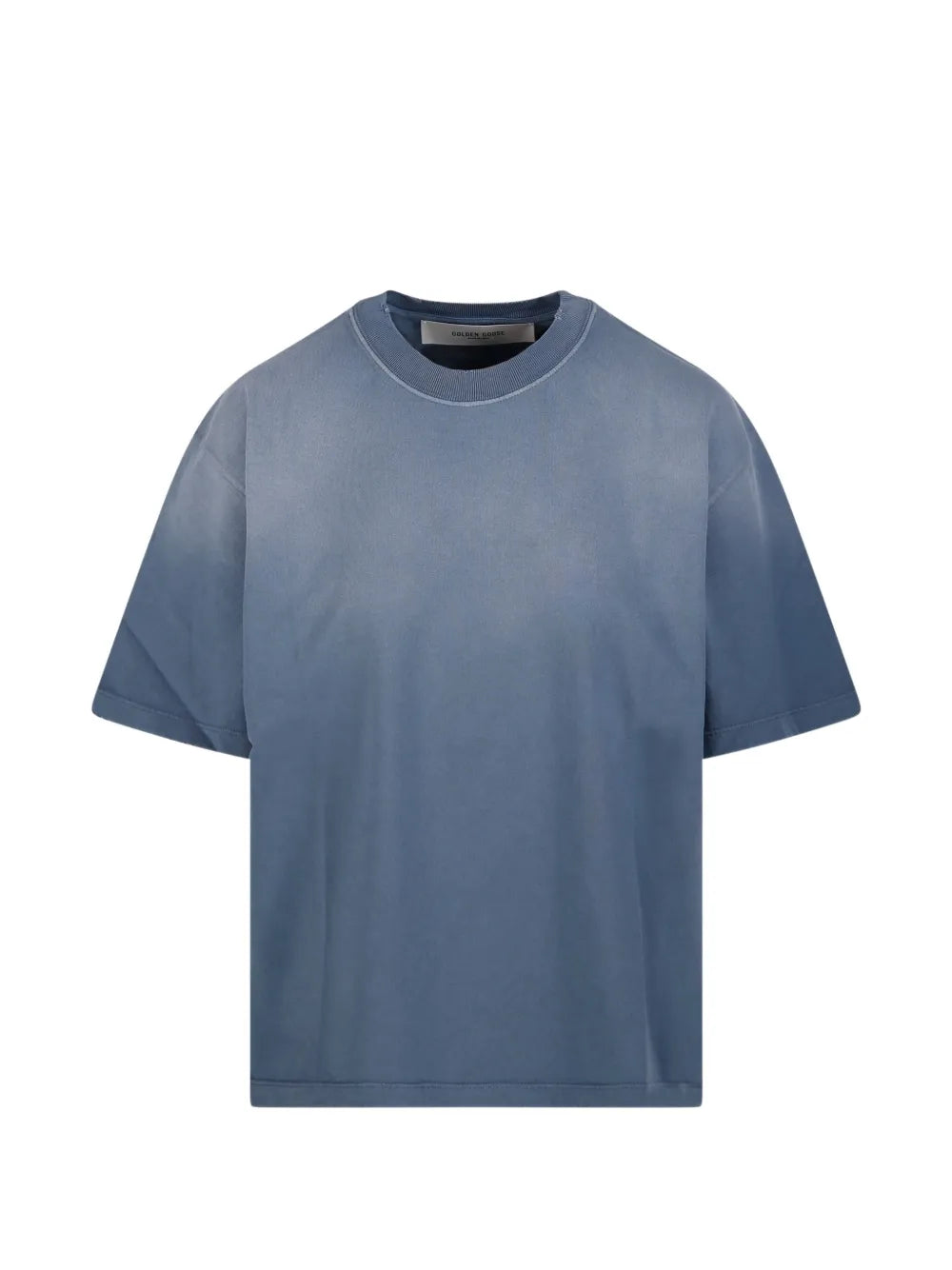 Relaxed fit t-shirt faded cotton jersey logo patch