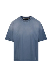 Relaxed fit t-shirt faded cotton jersey logo patch