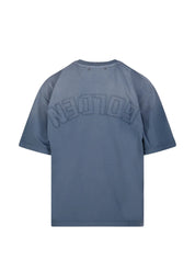 Relaxed fit t-shirt faded cotton jersey logo patch