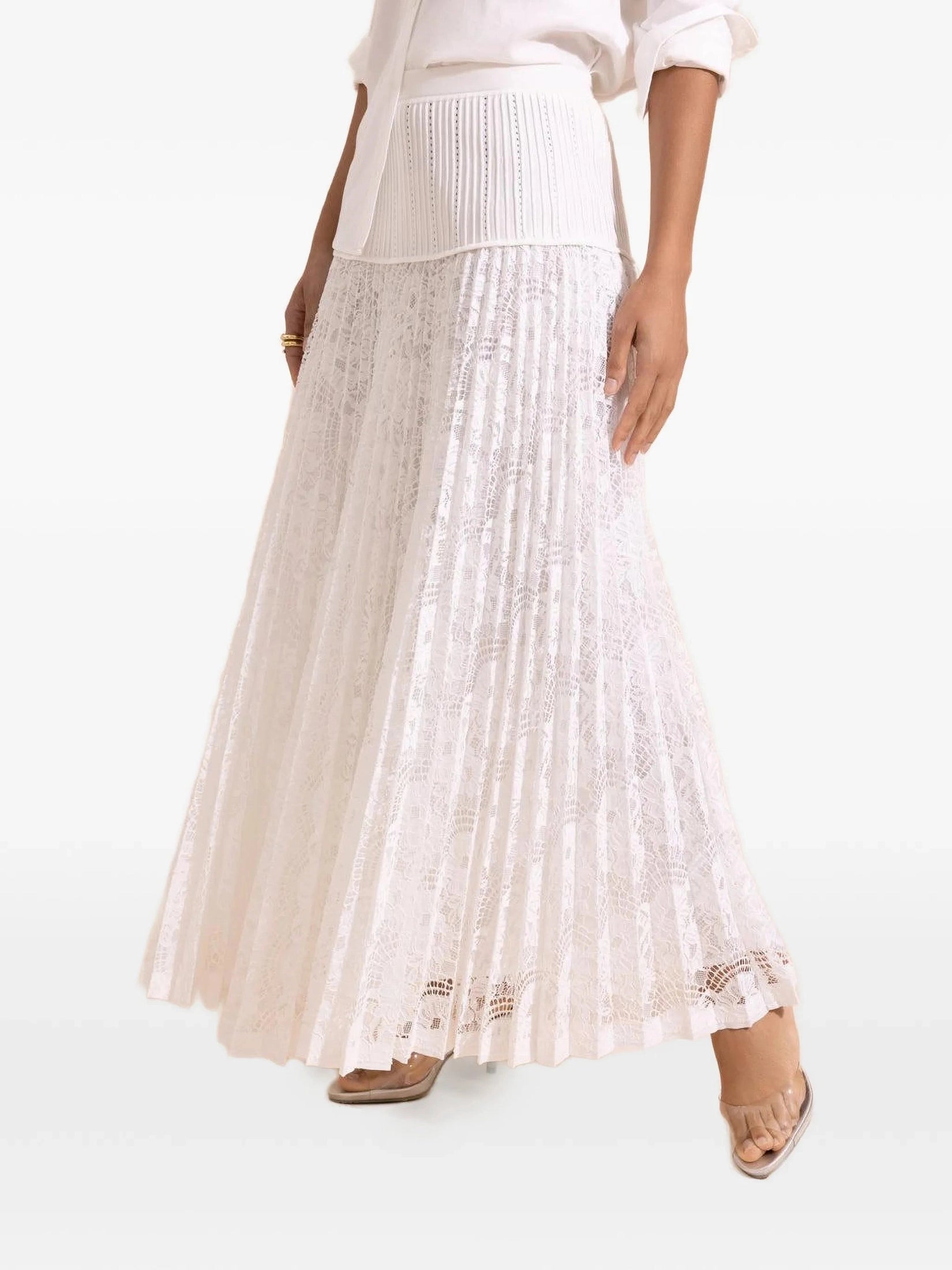 Verona lace midi skirt