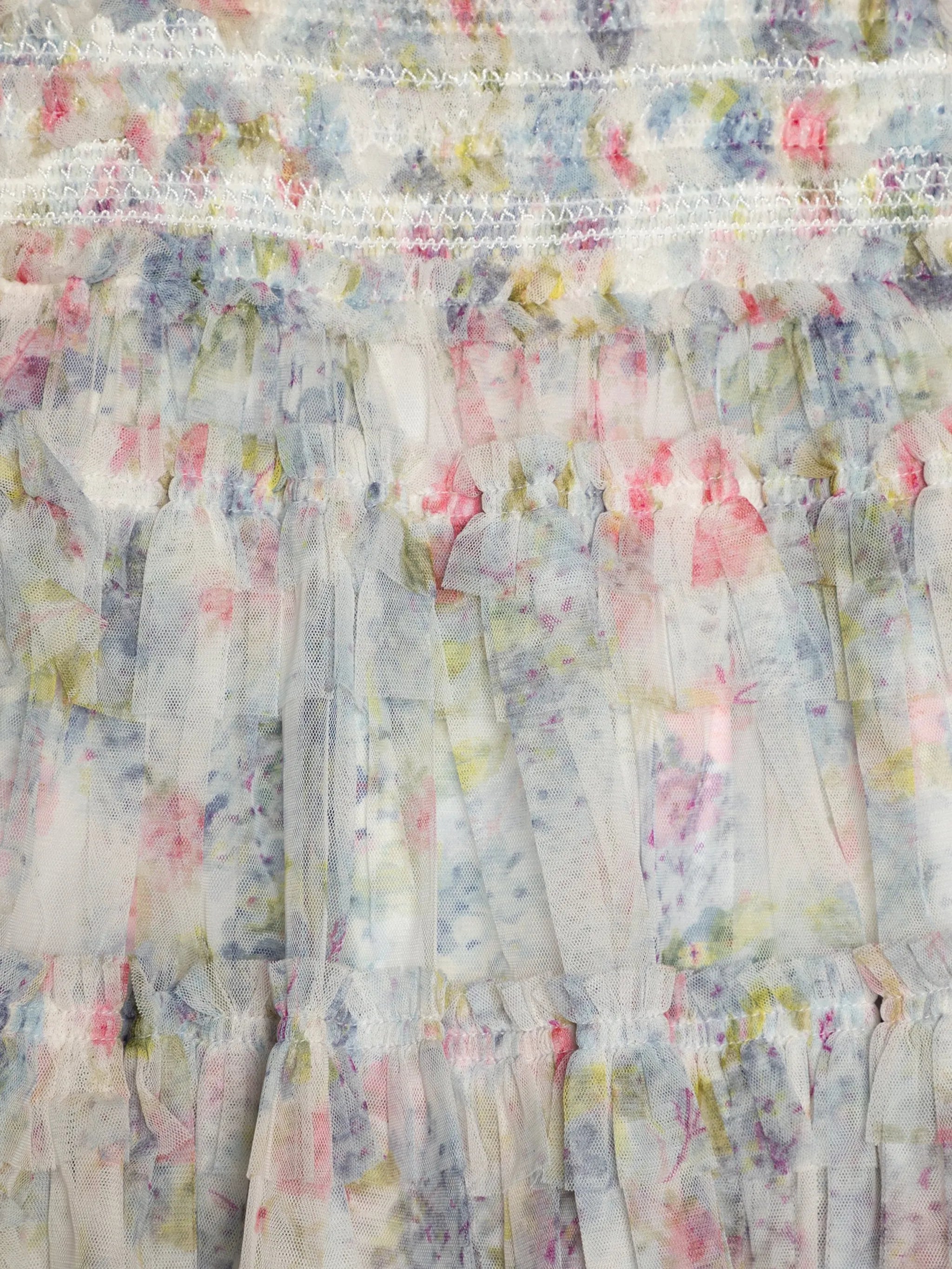 Hydrangea frill smocked kids dress