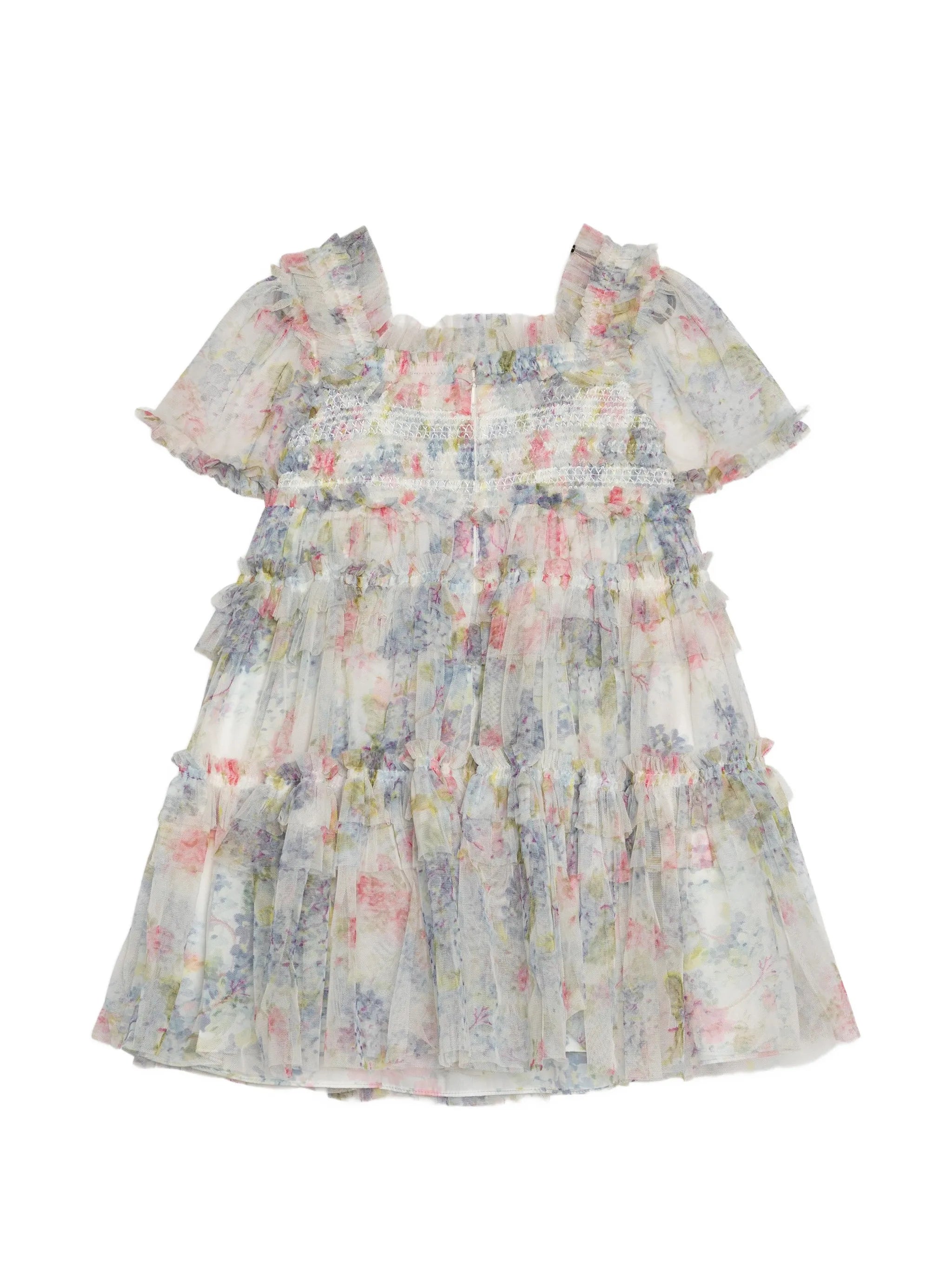 Hydrangea frill smocked kids dress