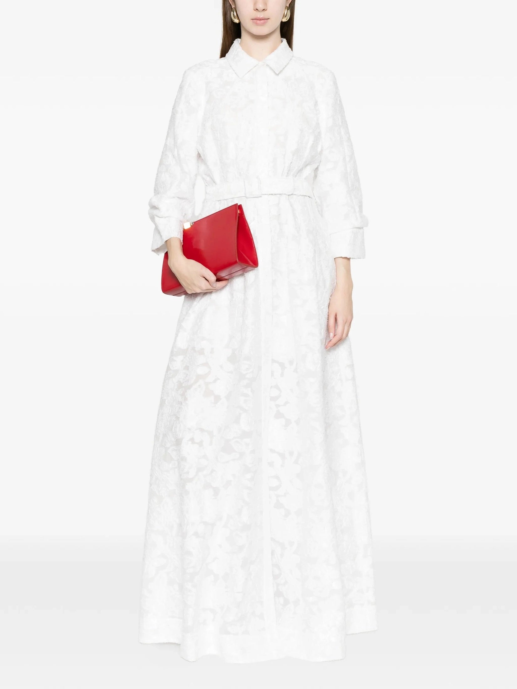 Courtney l/s belted gown