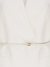 Viscose linen vest with leather belt
