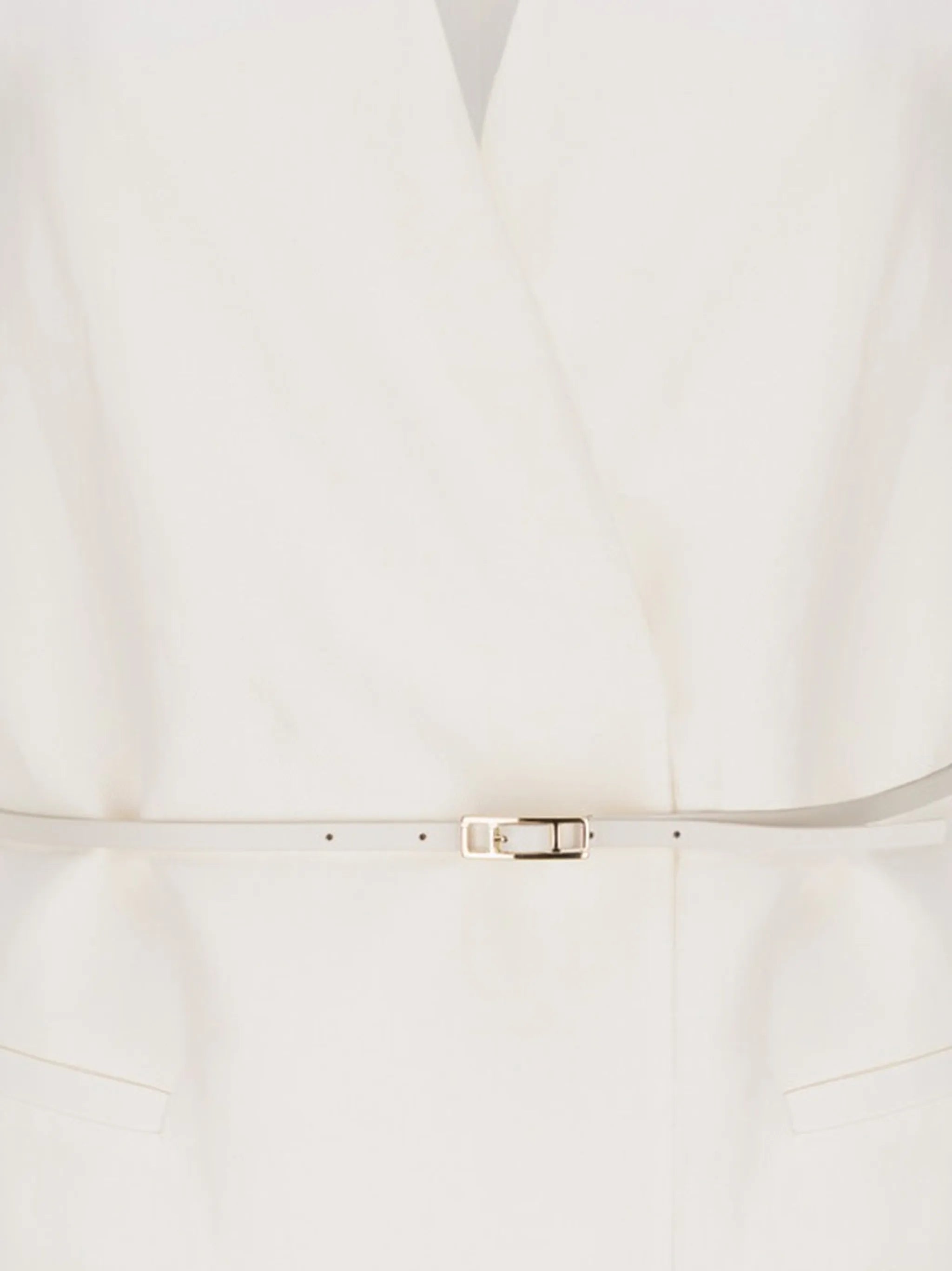 Viscose linen vest with leather belt