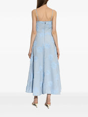 Flared midi strap dress