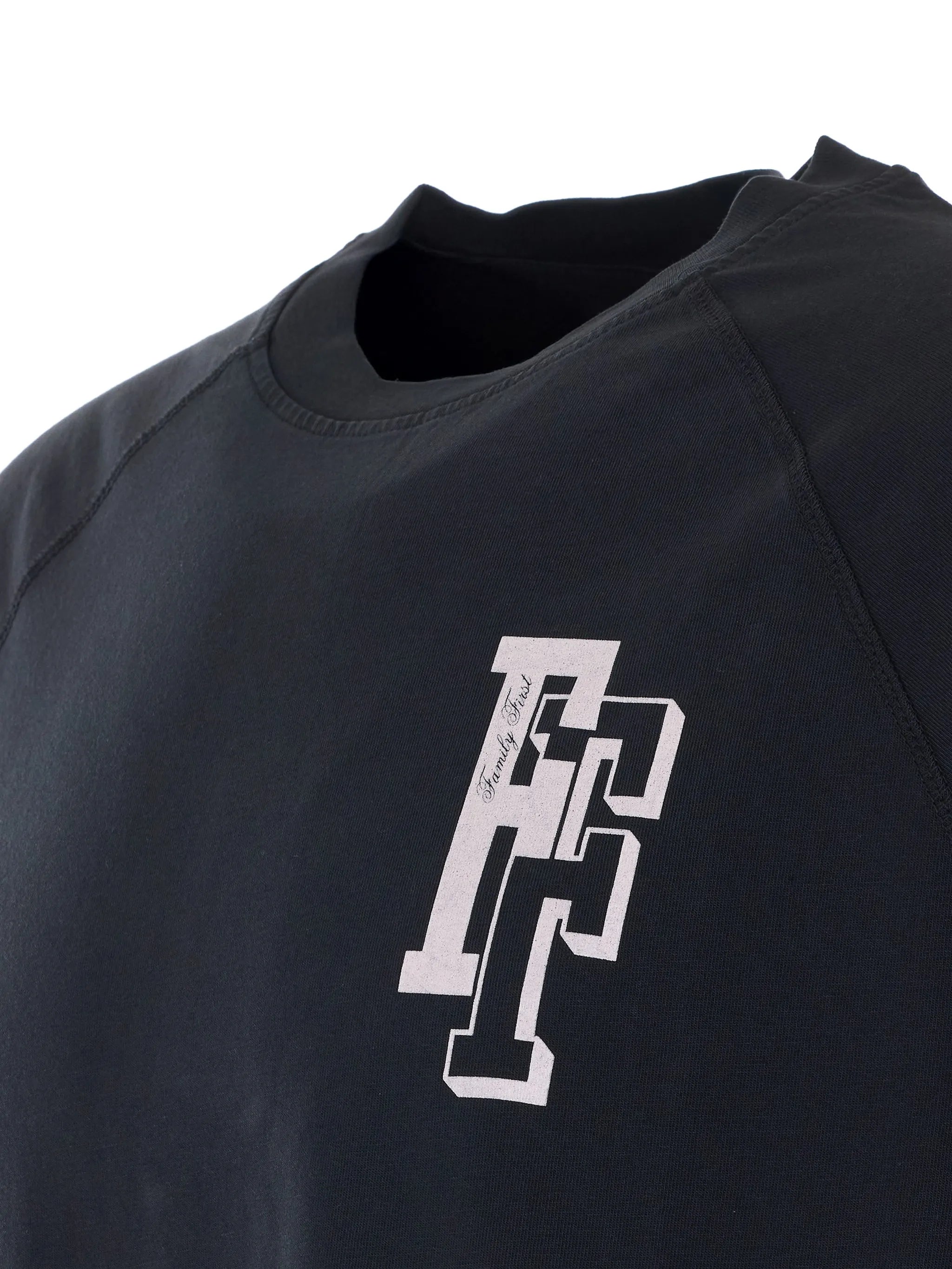 Logo-print washed T-shirt ff