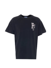 Logo-print washed T-shirt ff
