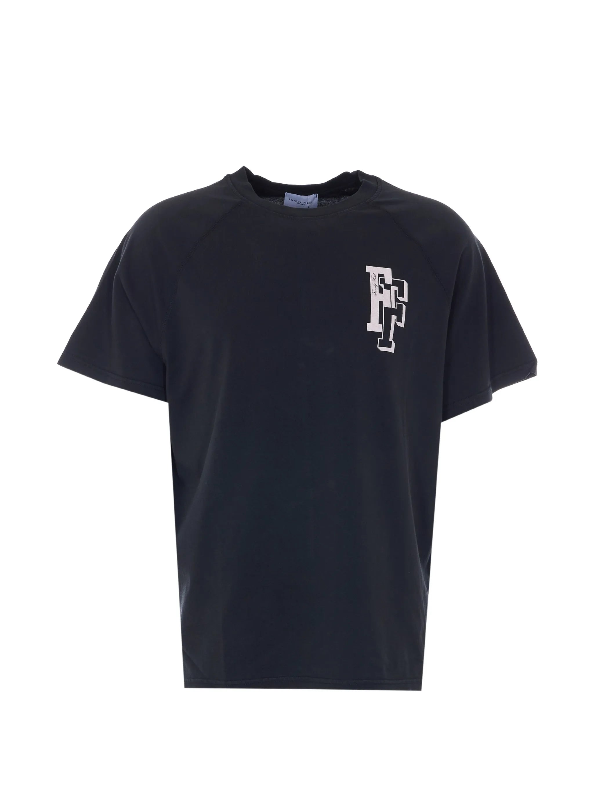 Logo-print washed T-shirt ff