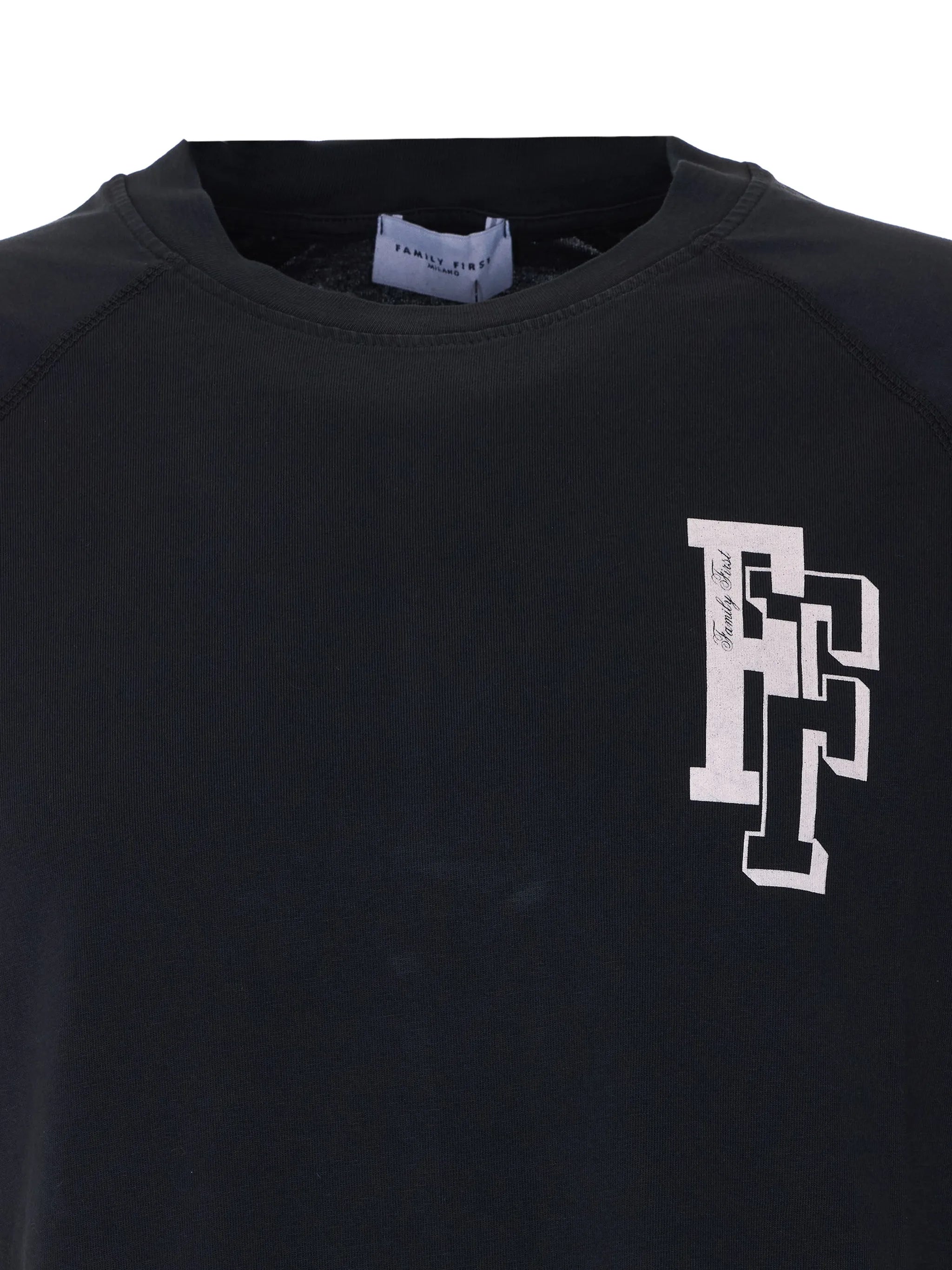 Logo-print washed T-shirt ff