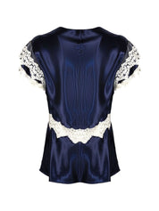 Alberta Ferretti V-neck lace-detail blouse