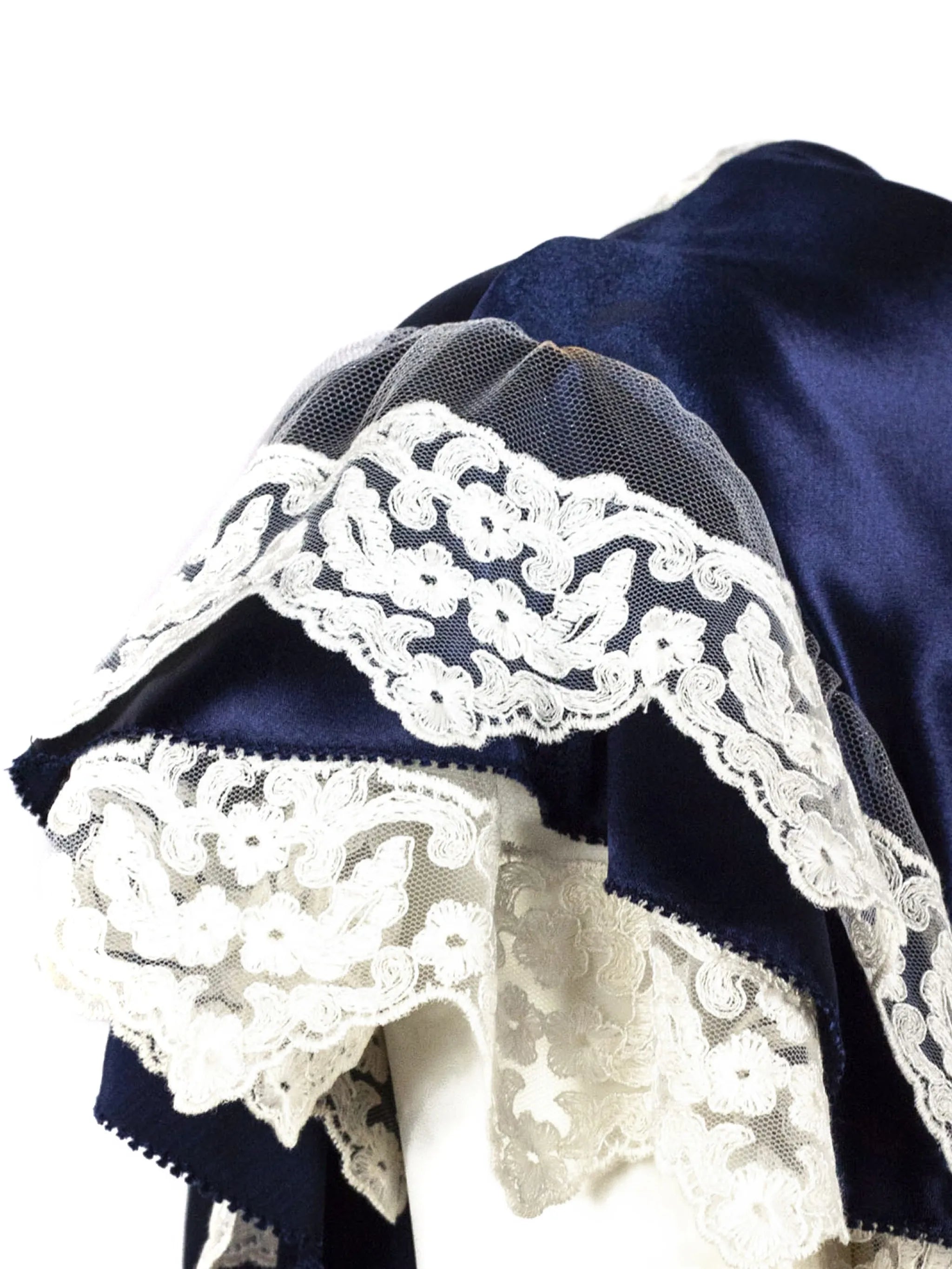Alberta Ferretti V-neck lace-detail blouse