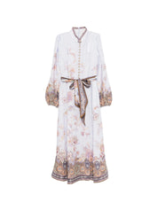 Luna button midi dress