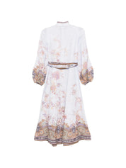 Luna button midi dress