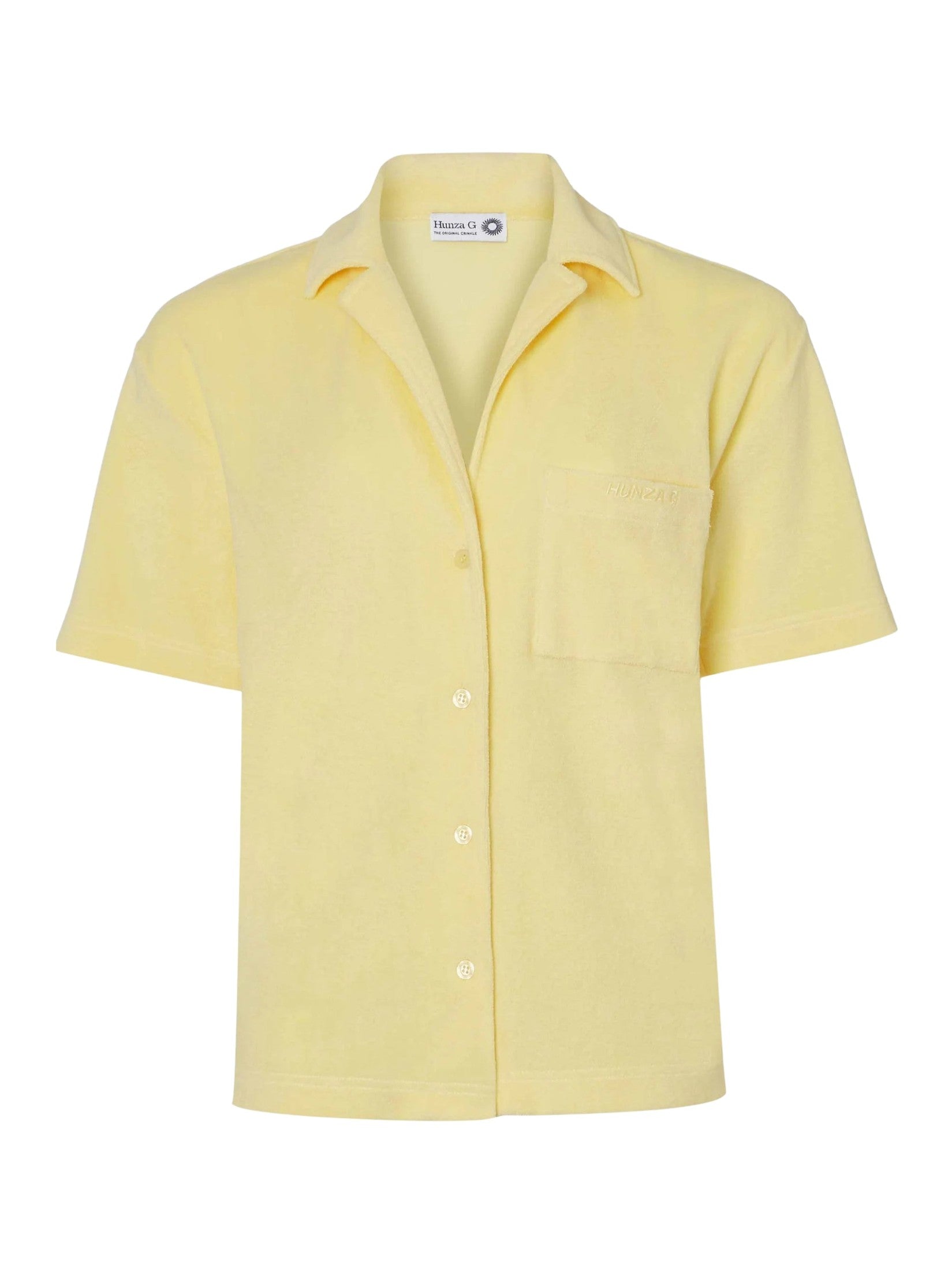Short sleeve towelling shirt cotton butter