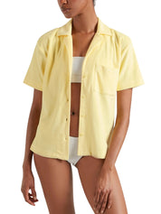 Short sleeve towelling shirt cotton butter