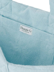 Beach bag sunny towelling ice blue