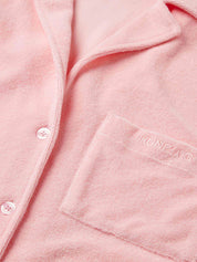 Short sleeve towelling shirt cotton pink