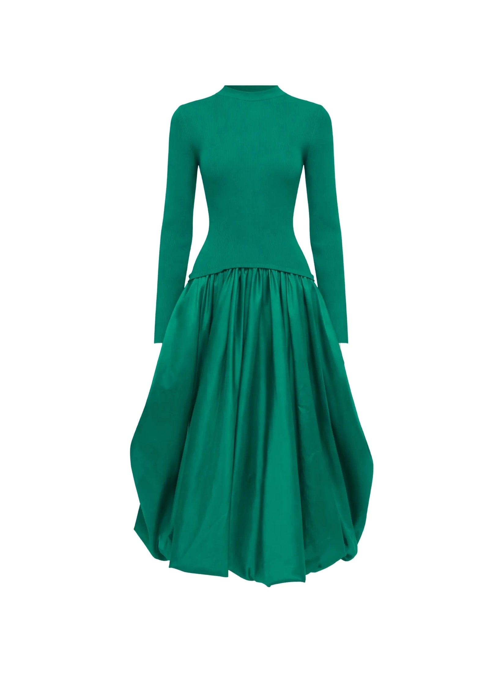 Kenlie l/s mock neck midi dress