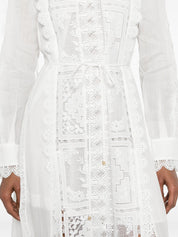Aster embroidered midi dress
