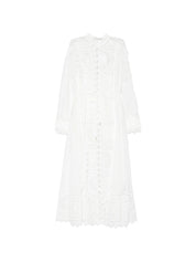 Aster embroidered midi dress