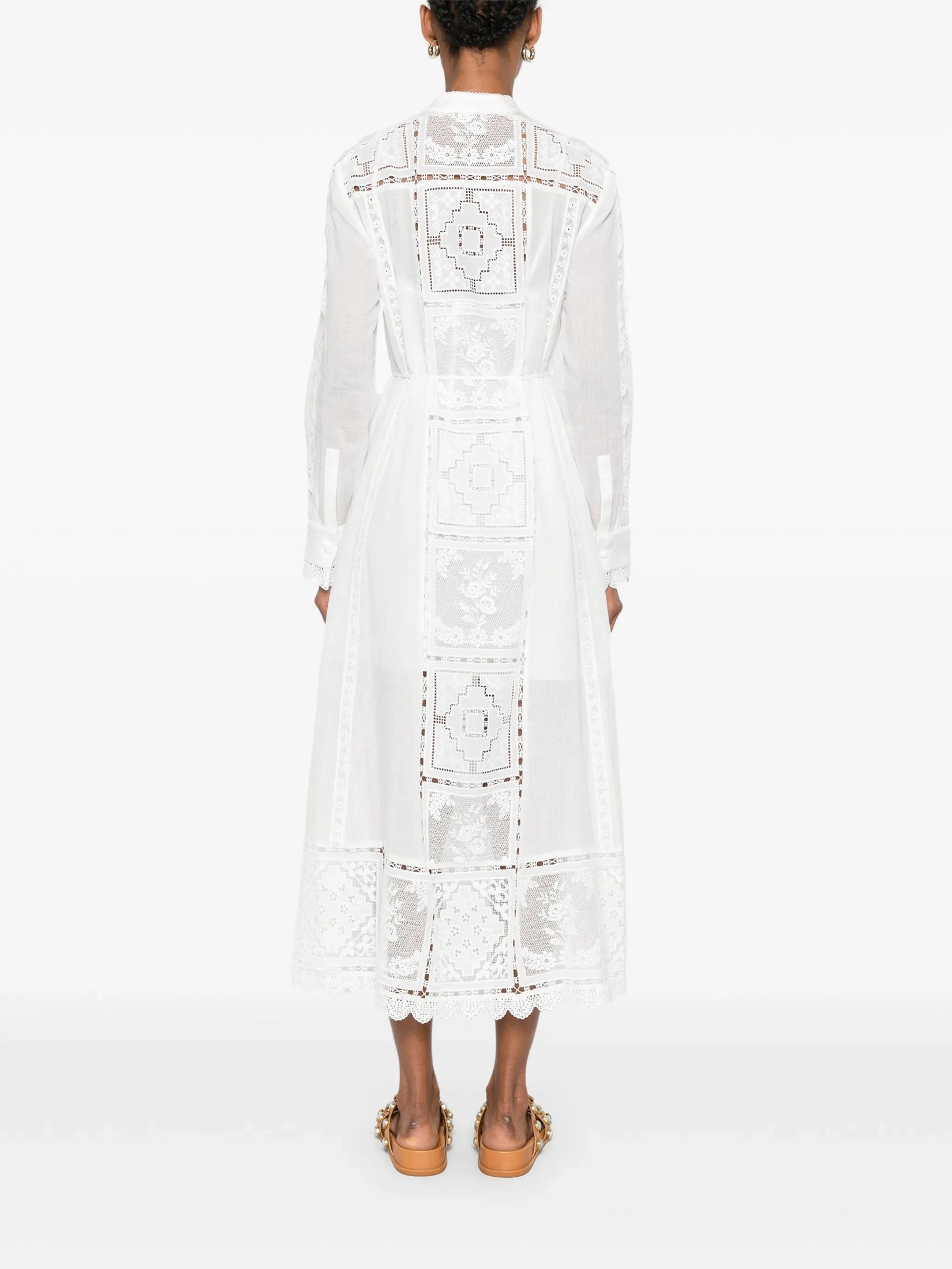 Aster embroidered midi dress