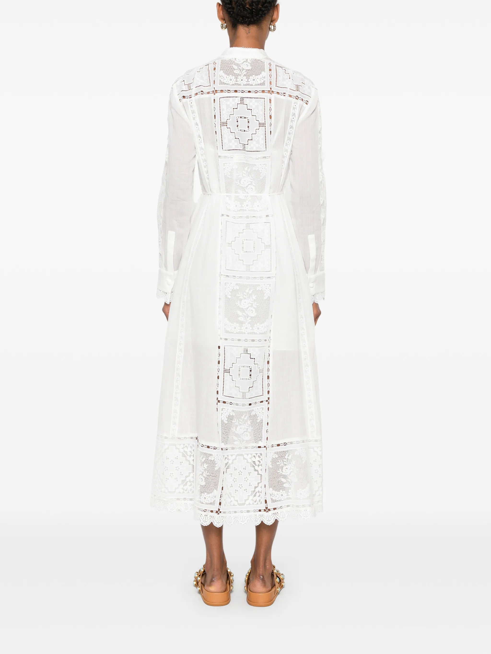 Aster embroidered midi dress