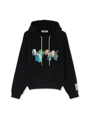 "fantastic green inverse series" organic cotton hooded sweatshirt