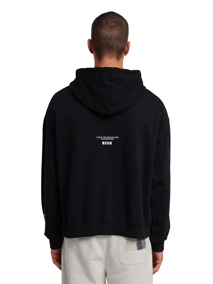 "fantastic green inverse series" organic cotton hooded sweatshirt