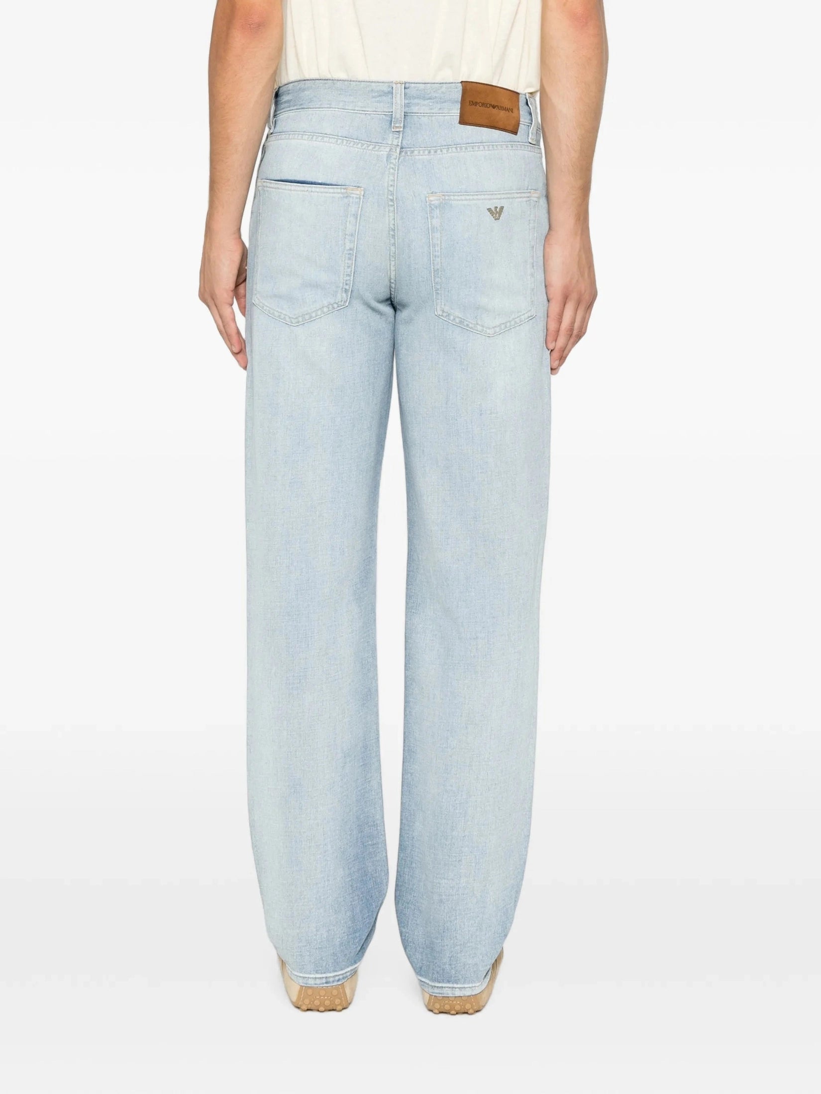 Emporio Armani logo-plaque straight jeans