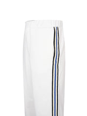 Crochet stripe jersey trouser