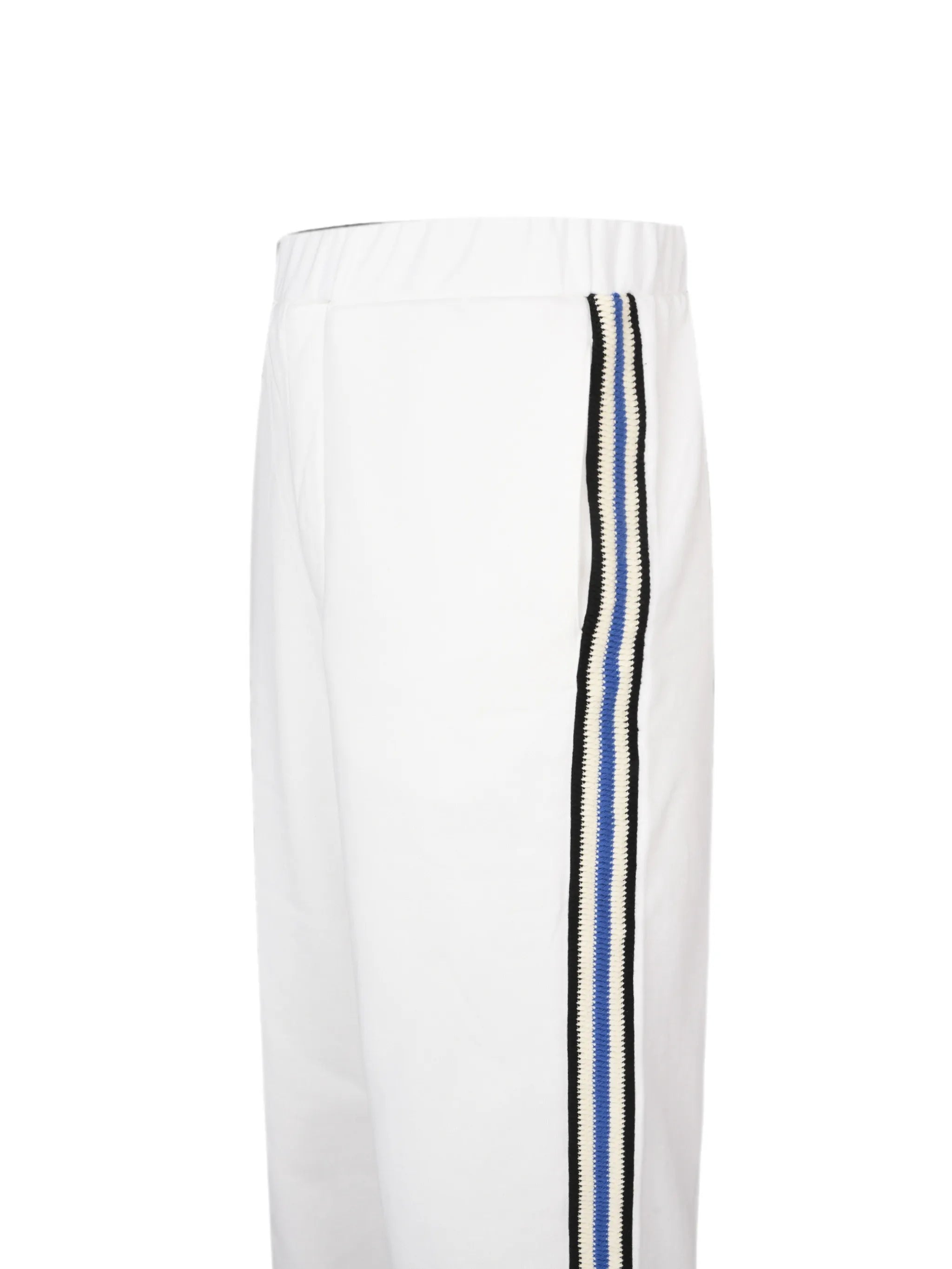 Crochet stripe jersey trouser