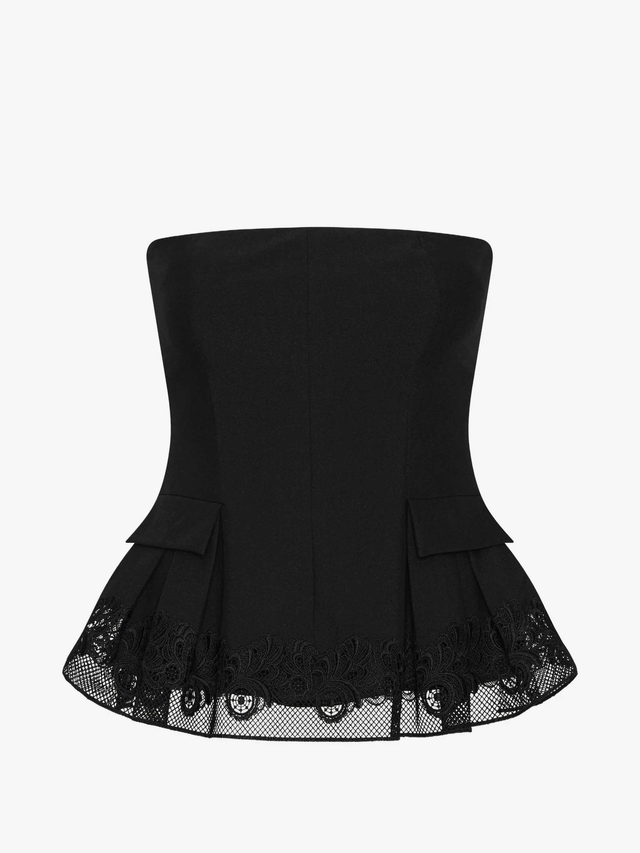 Peplum bustier top