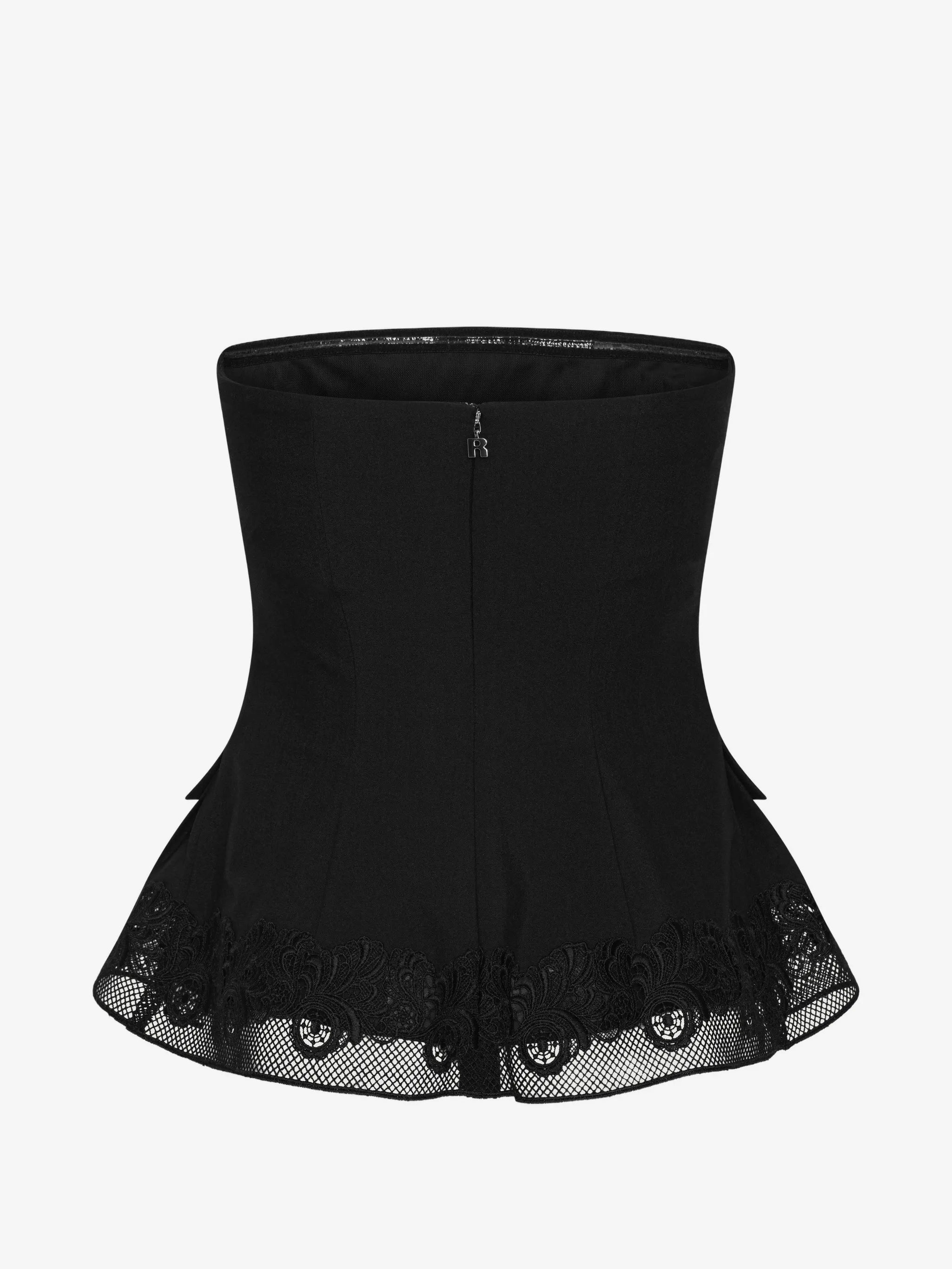 Peplum bustier top