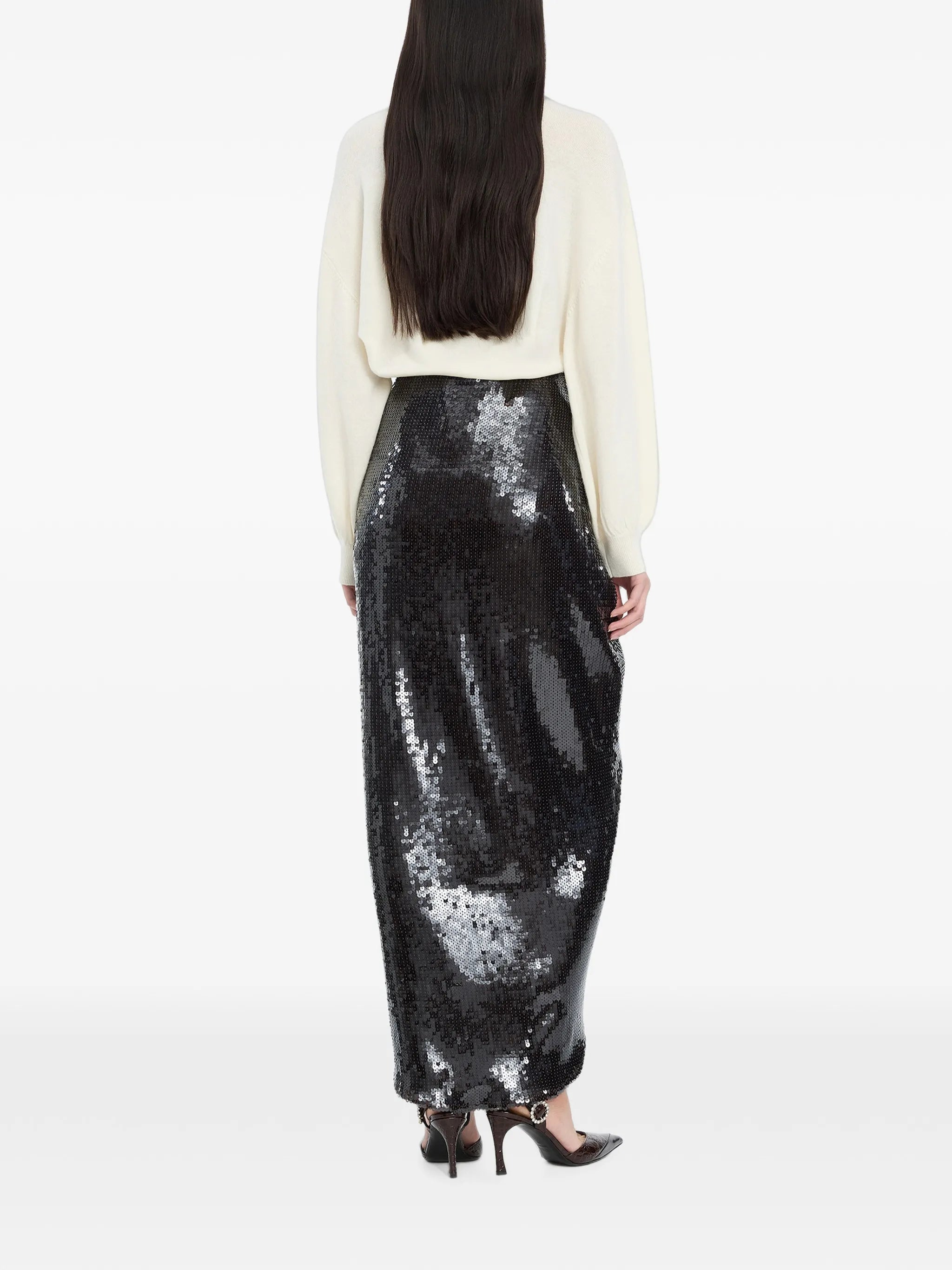 Sequins knot skirt