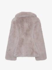 Faux fur flared jacket