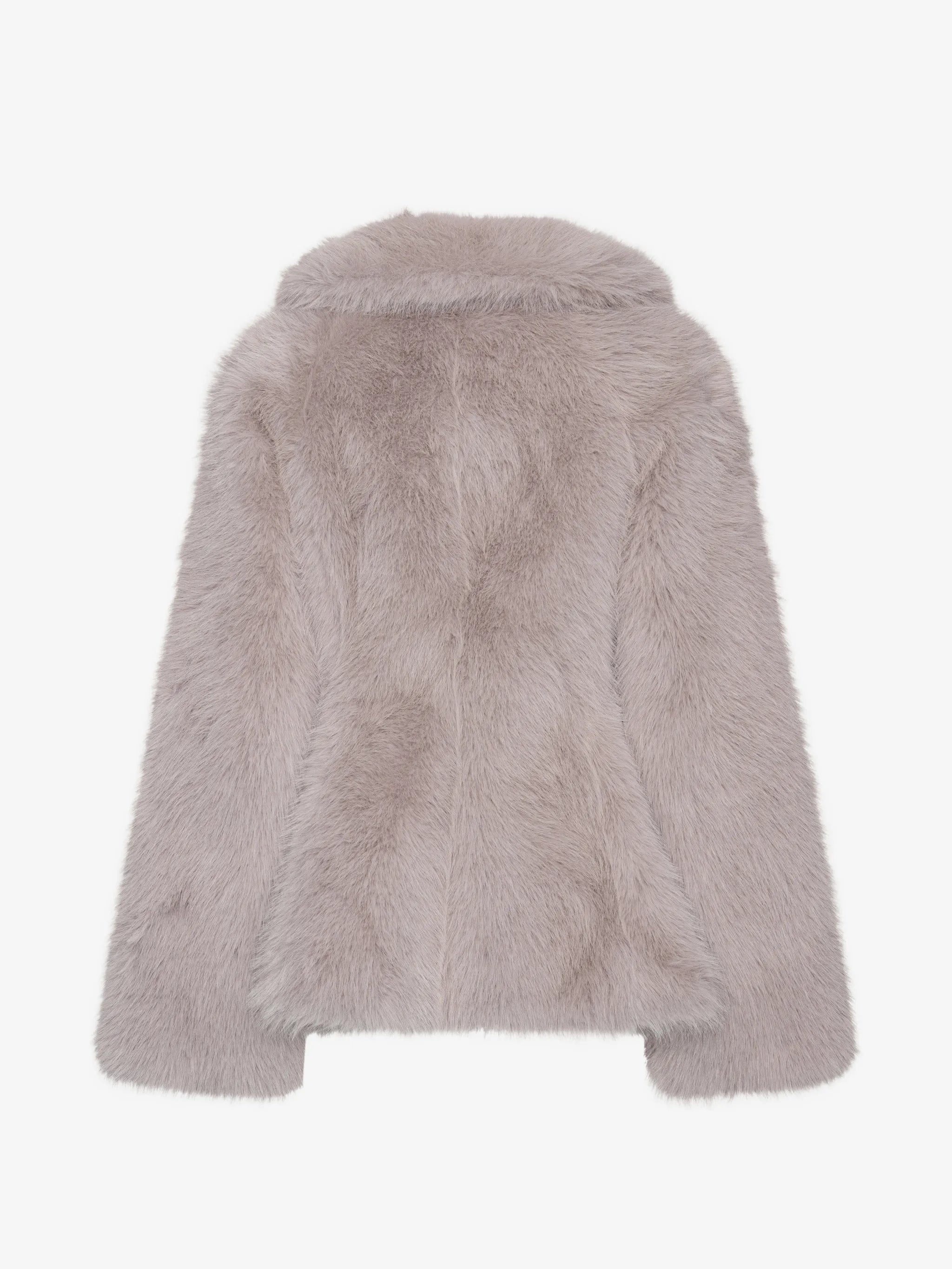 Faux fur flared jacket