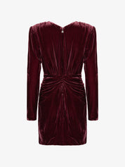 Silk velvet mini dress