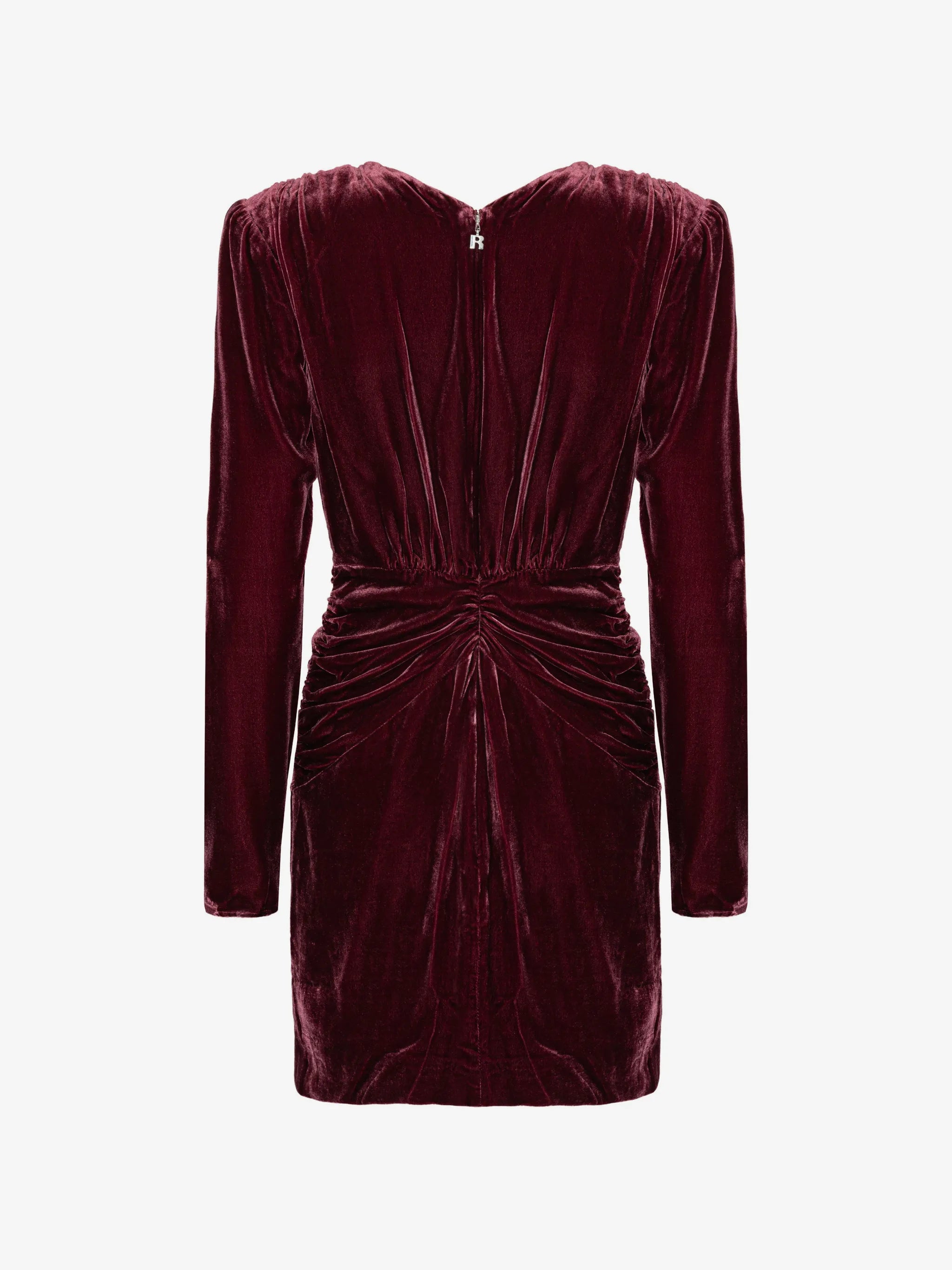 Silk velvet mini dress