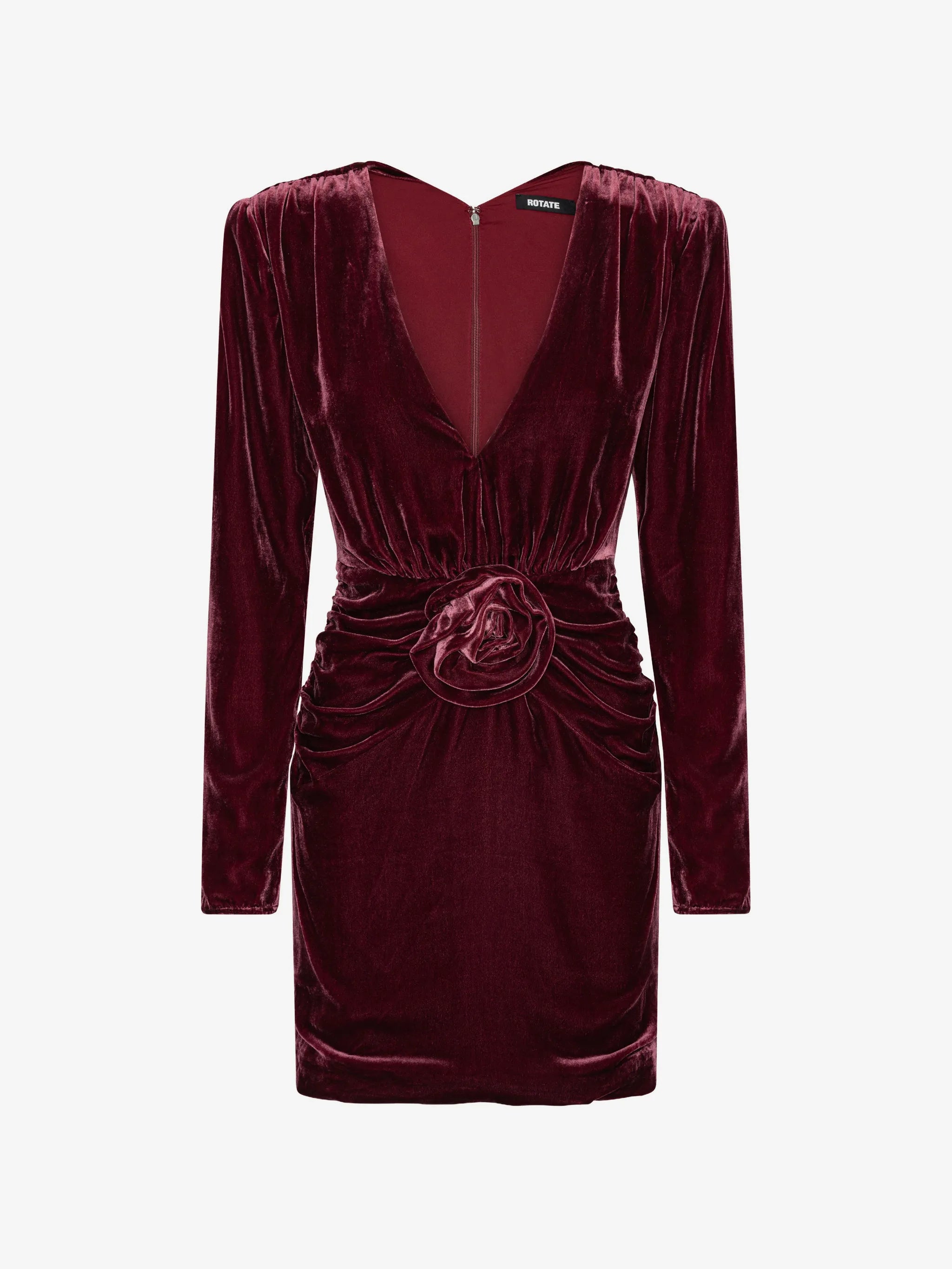 Silk velvet mini dress
