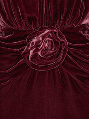 Silk velvet mini dress