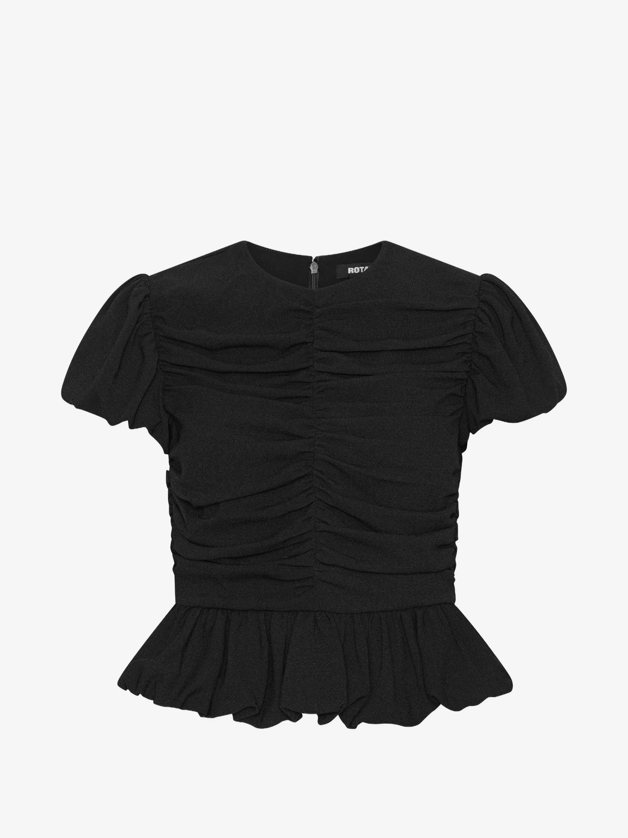 Ruched puff sleeve top