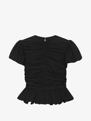 Ruched puff sleeve top