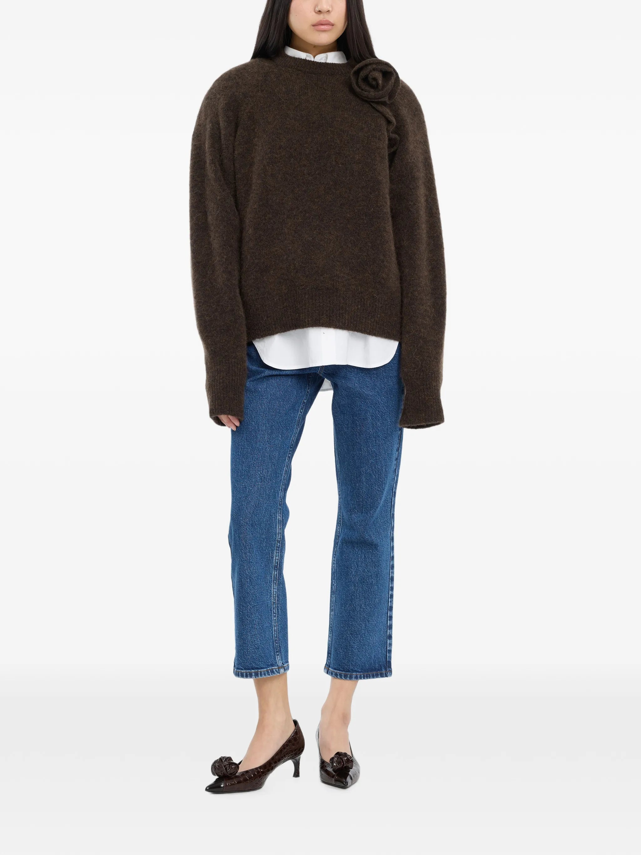 Knit flower jumper