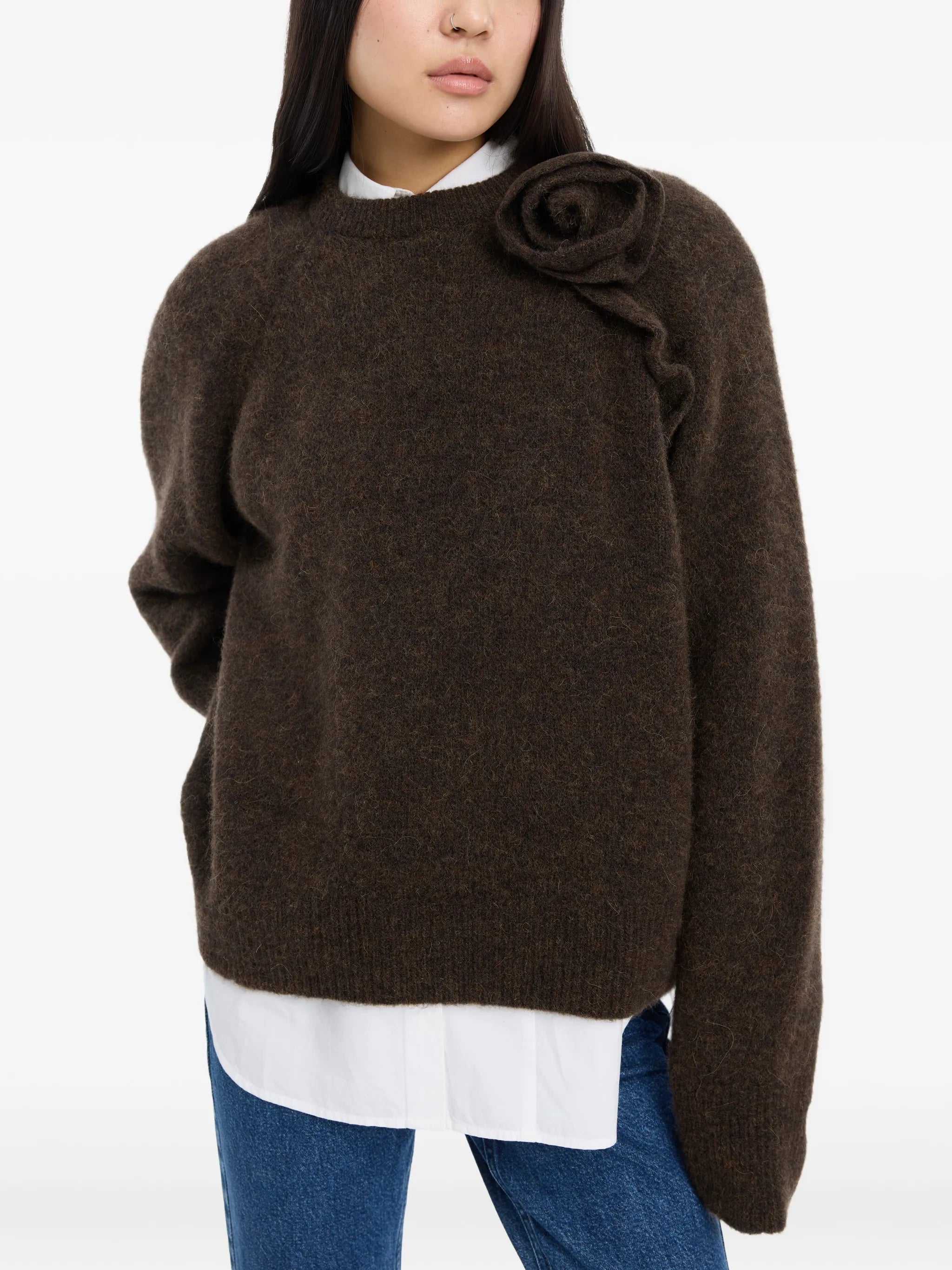 Knit flower jumper