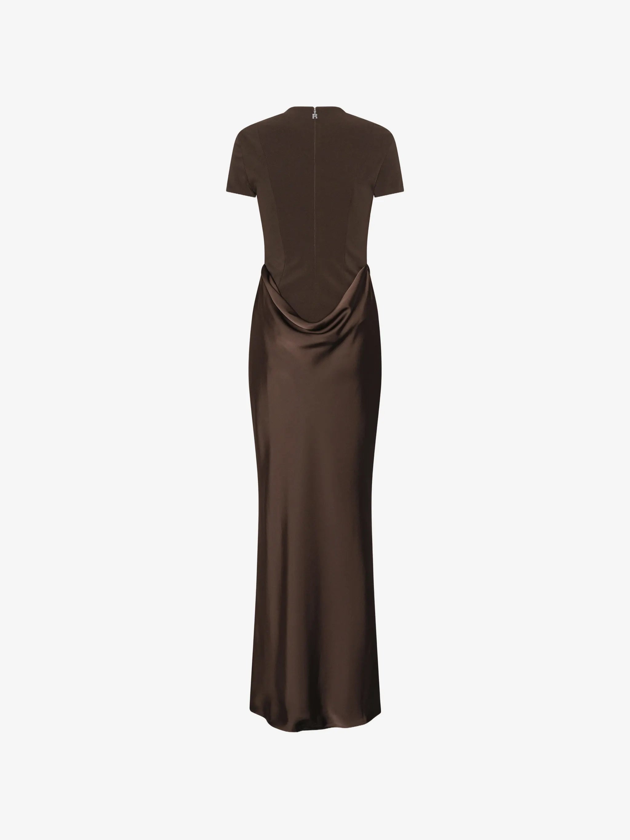 Capsleeve draped maxi