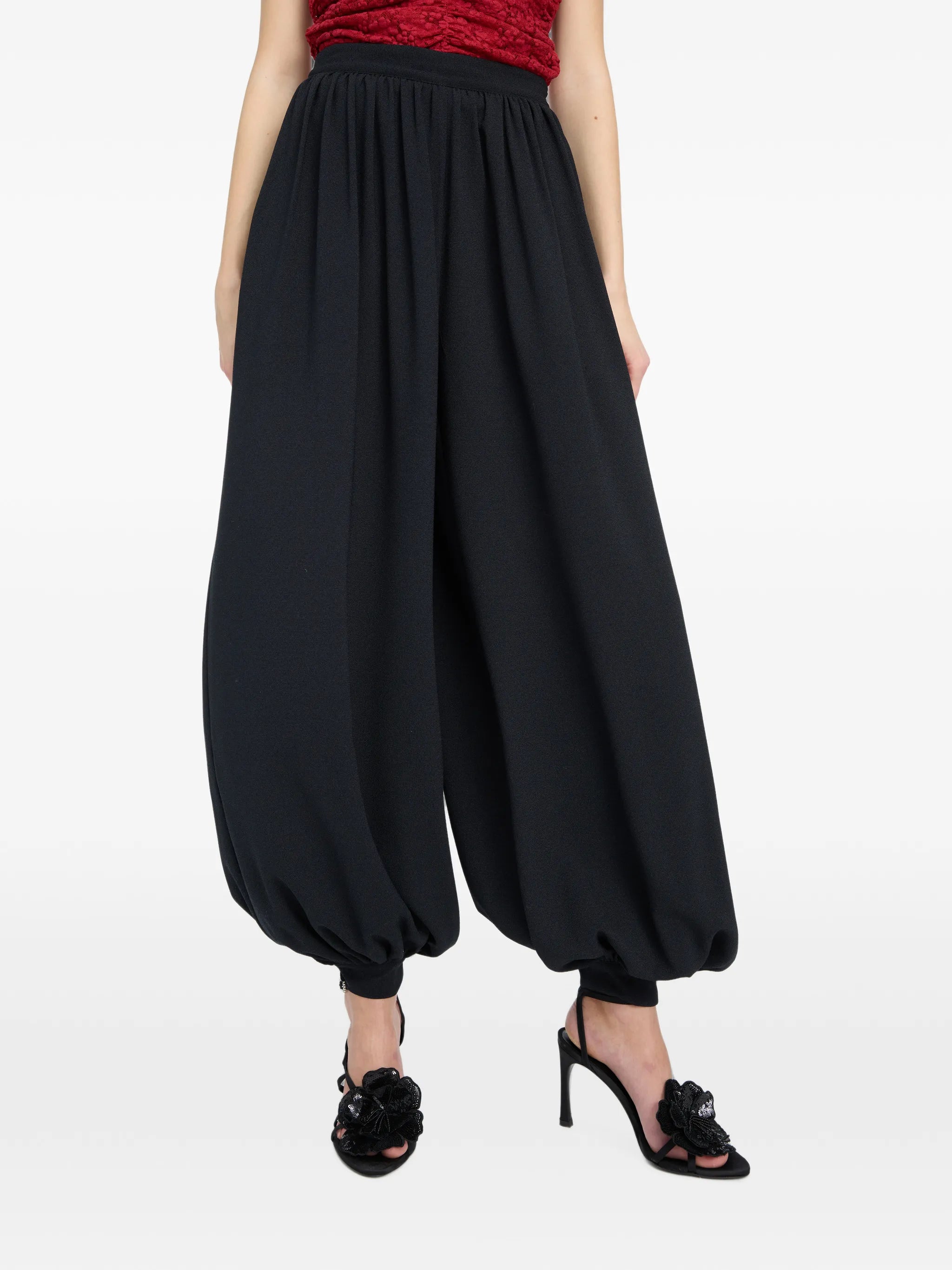 Balloon pleated pants