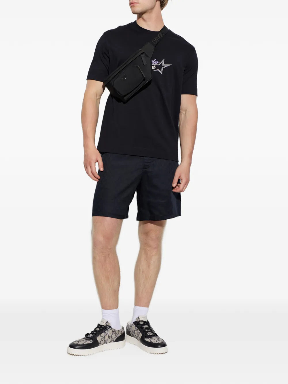 Bermuda shorts in Tencel jacquard